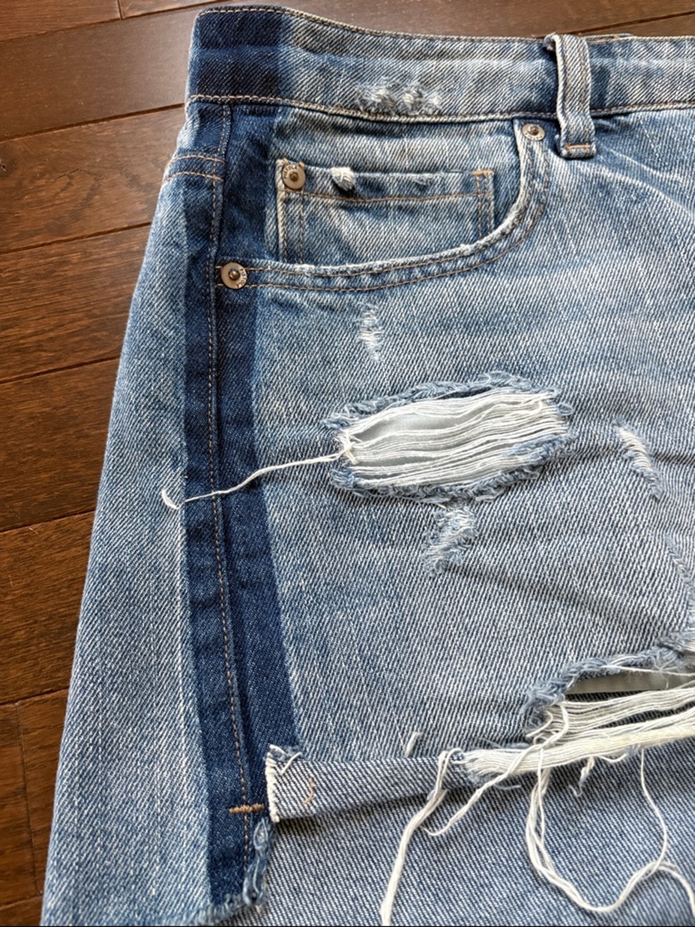 Pistola Denim Shorts Nova Size 29 High-Rise Relaxed Distressed Cutoff Festival - Picture 8 of 13